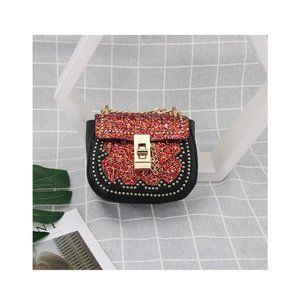 New girls large volume fashion small bag mini sequ
